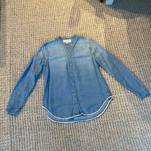 Cloth & Stone (for Anthropologie) Chambray Shirt with Raw Hem